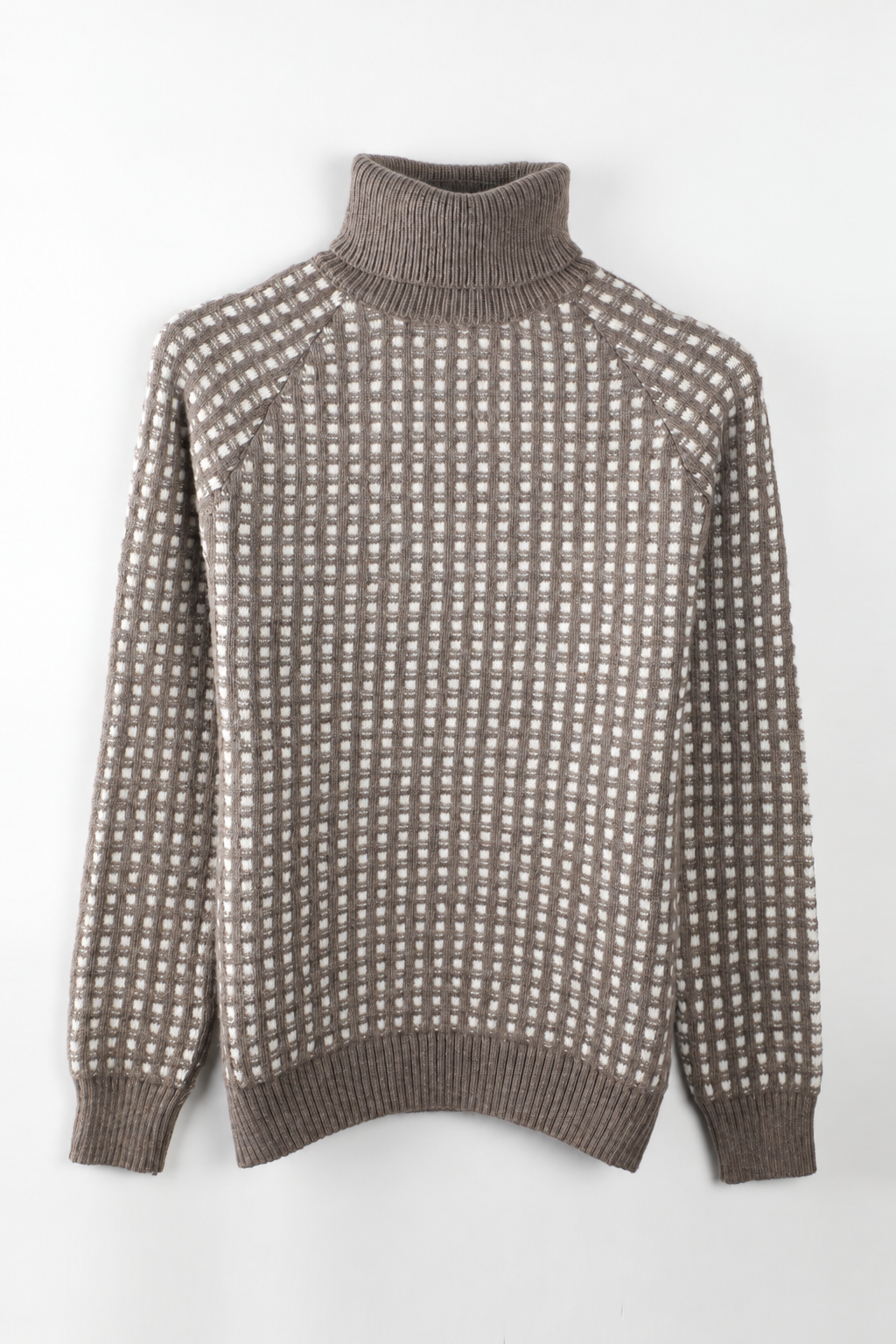 Rollkragenpullover mit geometrischem Muster
