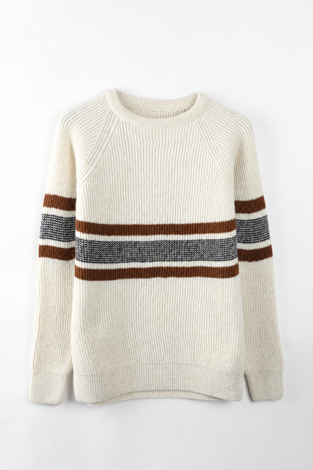 Gestreifter Raglanpullover