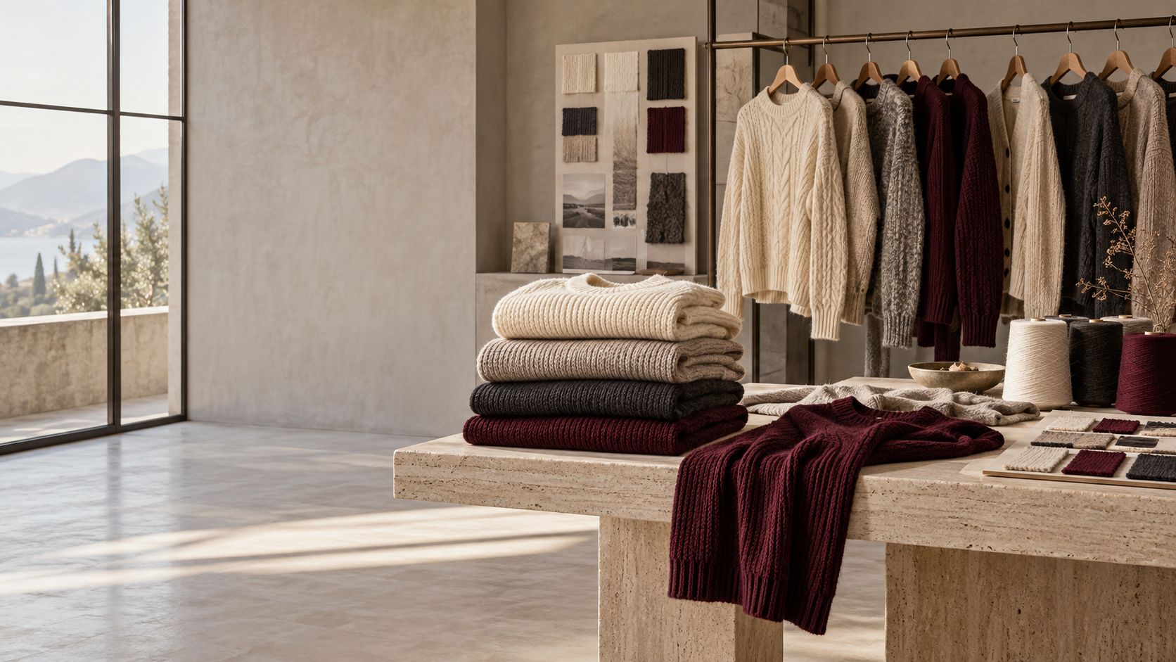 Wollpullover- und Strickwarenkollektion